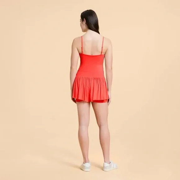 NWT Blogilates Women's Barre Active Romper, Medium - Coral Red - Picture 2 of 10